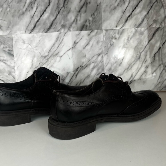 Gianni Russo men’s brown leather lace up wingtip brogue oxford shoe size 10 - Picture 8 of 12